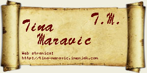 Tina Maravić vizit kartica